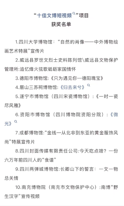 喜报｜德阳市博物馆荣获2025年度四川省博物馆 “十佳文博短视频”！(图4)